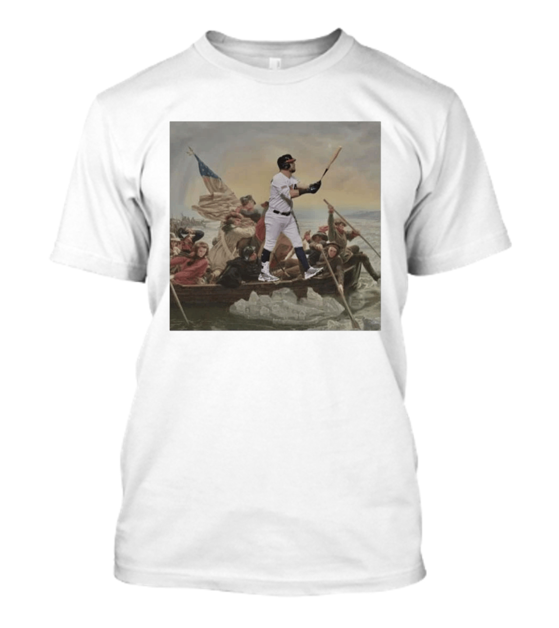 Washington Crossing The Delaware Incredible Obvious Baseball Fusion T-Shirt