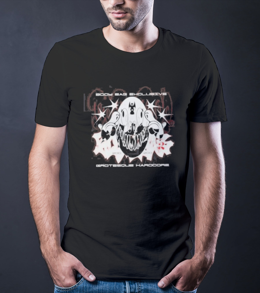 Body Bag Exclusive Grotesque Hardcore Skull 2003 2005 T-Shirt