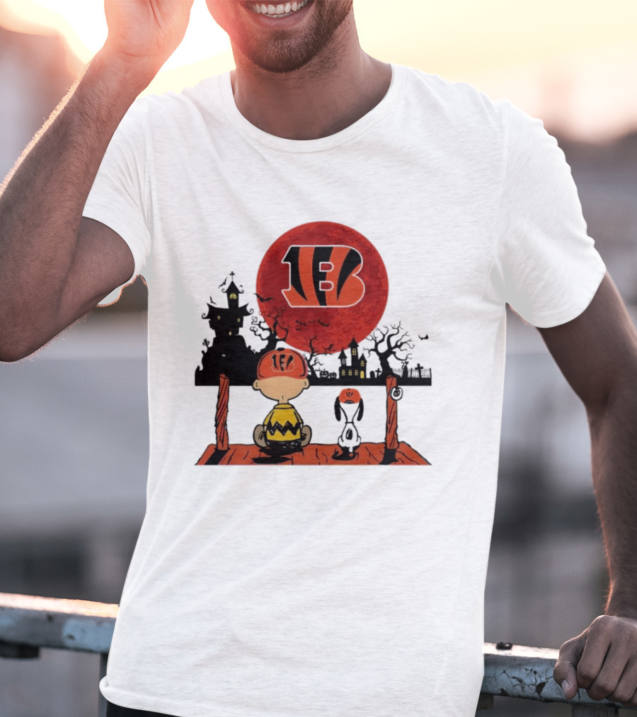 Charlie Brown Snoopy Cincinnati Bengals Halloween 2024 T-Shirt