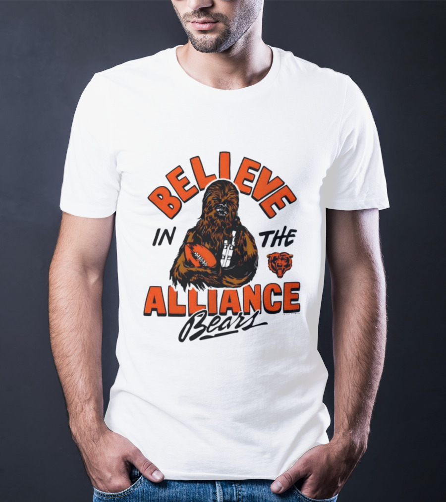 Believe In The Alliance Chicago Bears Star Wars Chewbacca T-Shirt
