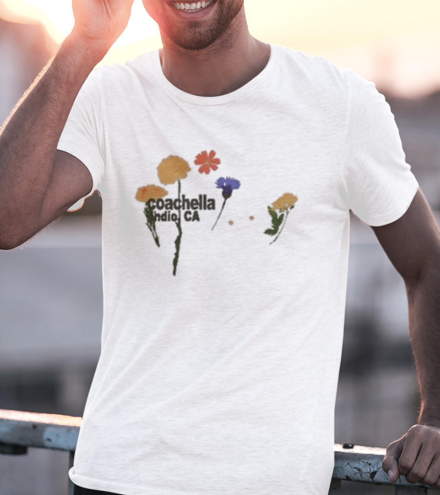 Coachella Indio Ca Pressed Flowers 2026 Lineup Blossoms T-Shirt