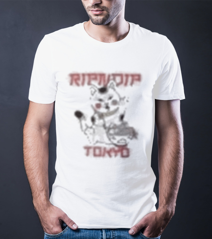 Ripndip Lucky Nerm Tokyo Japan Cat Sketch T-Shirt