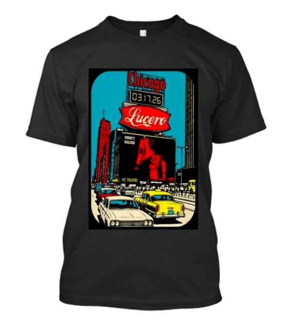 Chicago Lucero Tour March 17 2026 Vic Theatre Vintage Look T-Shirt