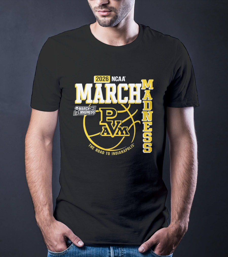 2026 NCAA March Madness Prairie View A&M Panthers The Road To Indianapolis T-Shirt