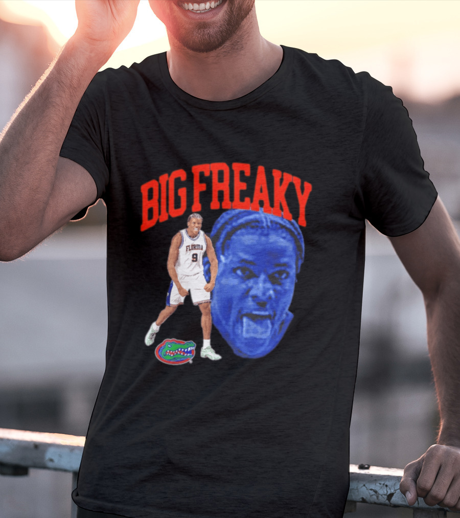 Florida Gators Rueben Chinyelu Big Freaky NBA Player Action T-Shirt