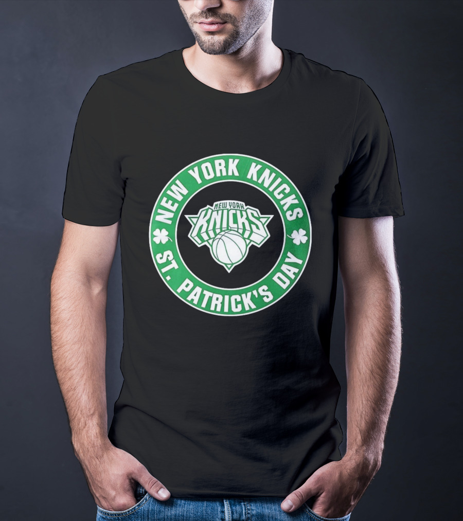 Shamrock Green New York Knicks St Patrick's Day Basketball Celebration T-Shirt