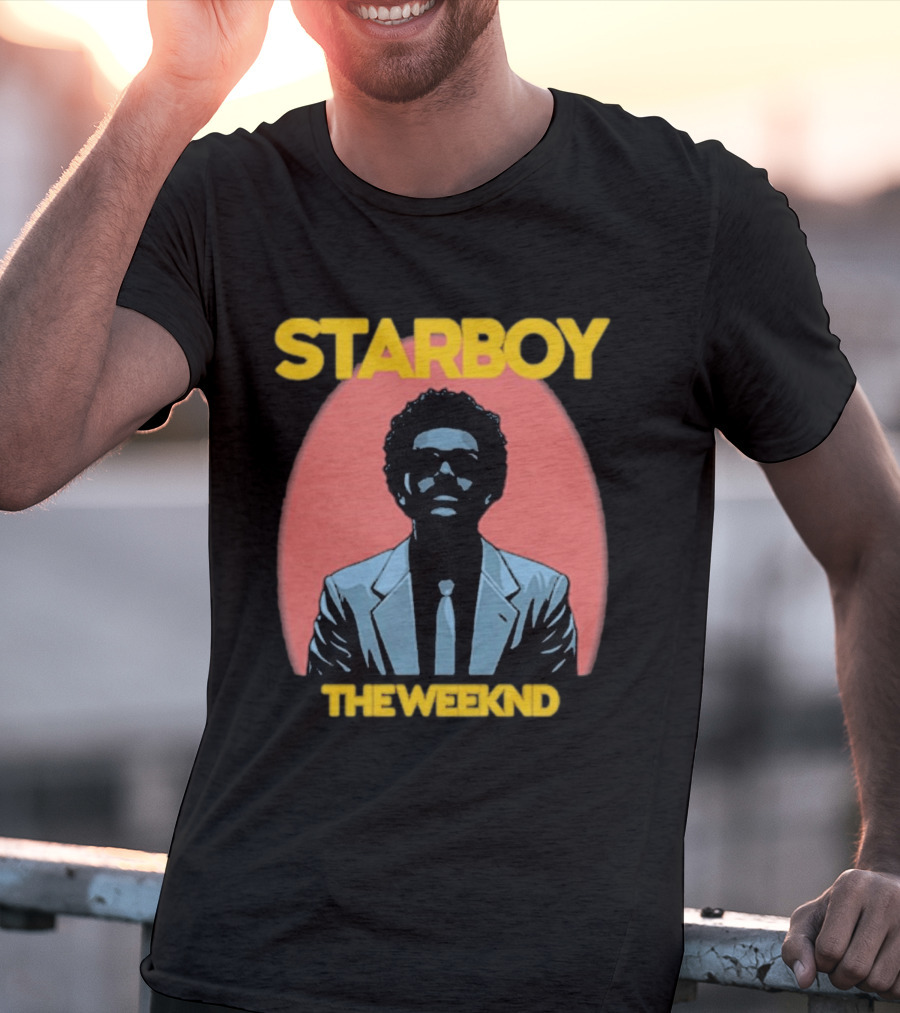 Starboy The Weeknd Music Icon Bold Yellow T-Shirt
