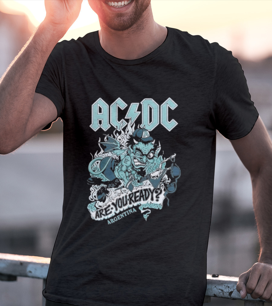 AC DC Are You Ready PWR Up World Tour 2026 Estadio River Plate Buenos Aires Argentina March T-Shirt
