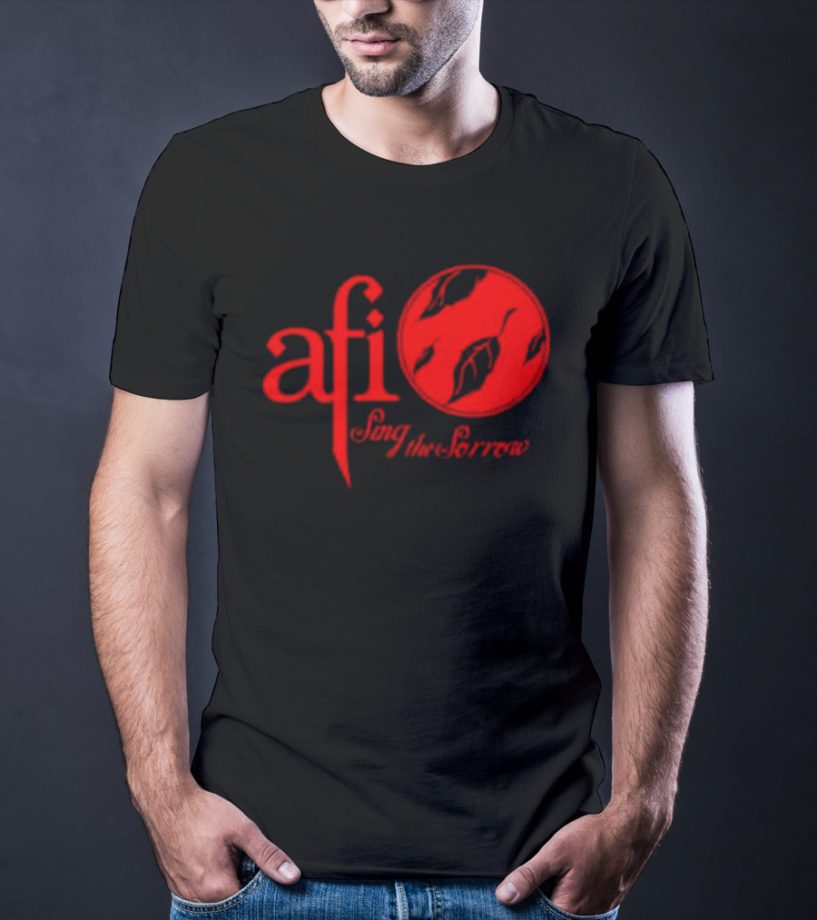 AFI Sing The Sorrow Red Logo And Globe T-Shirt
