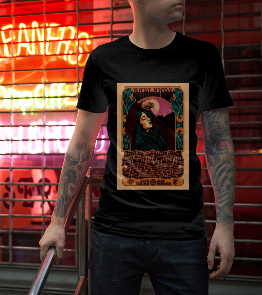 Badlands Festival 2026 Lottum Netherlands Skeegs Cam Cole Hannah Williams Jerry Dovey The Spims Halfbirdie Livid Bodies Chinch Death Cult T-Shirt