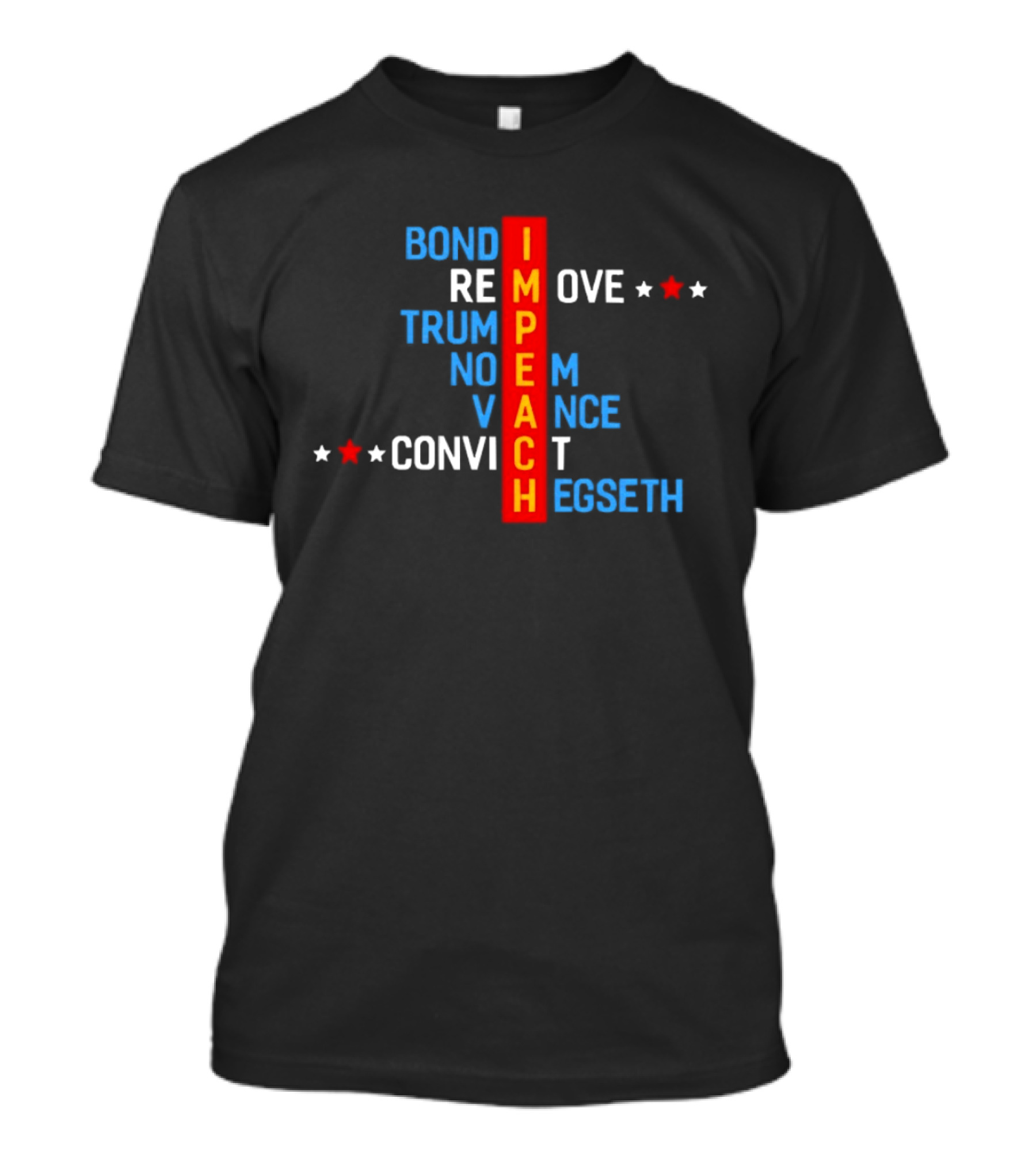 Bondi Remove Trump Noem Vance Convict Hegseth Impeach T-Shirt