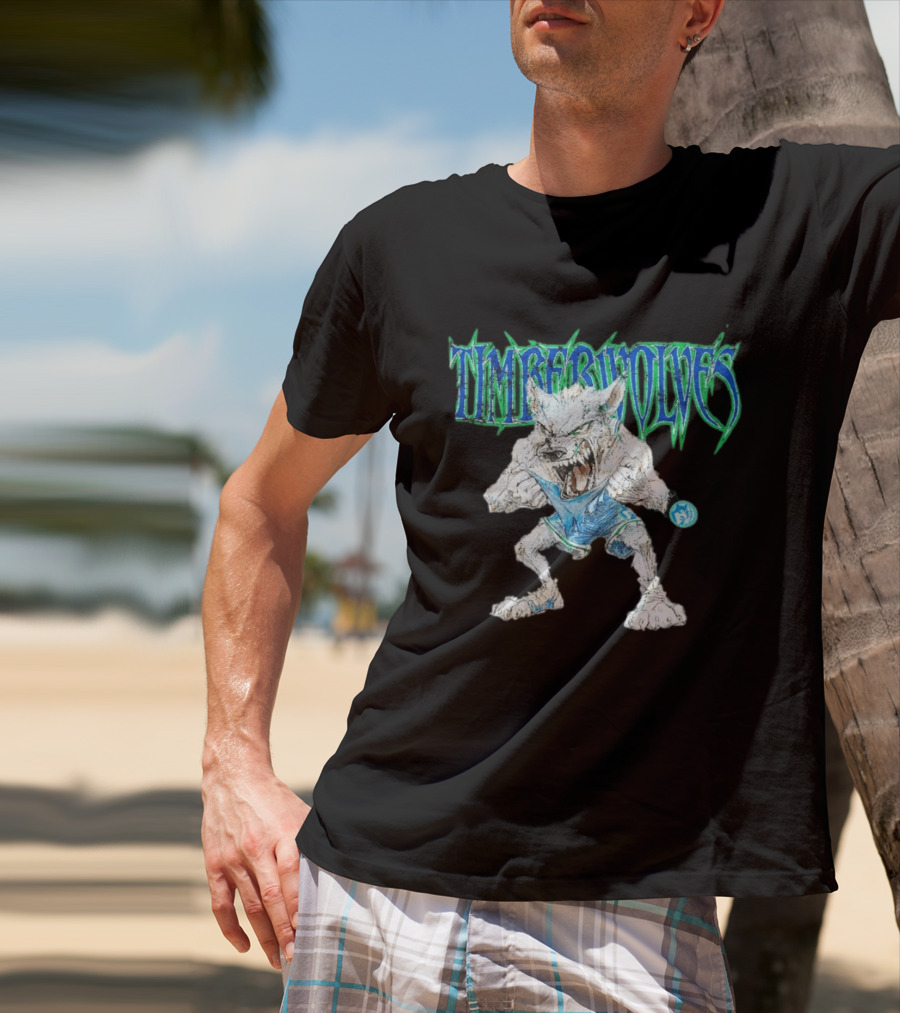 Timberwolves Mascot Crunch The Wolf Fierce T-Shirt