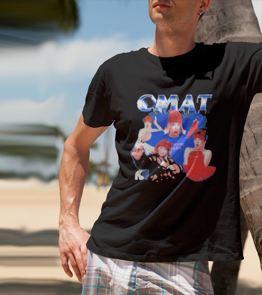 CMAT Retro Pop Style Collage With Colorful Characters T-Shirt