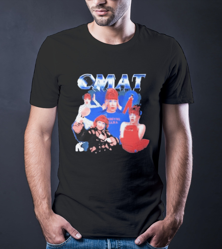 CMAT Retro Pop Style Collage With Colorful Characters T-Shirt
