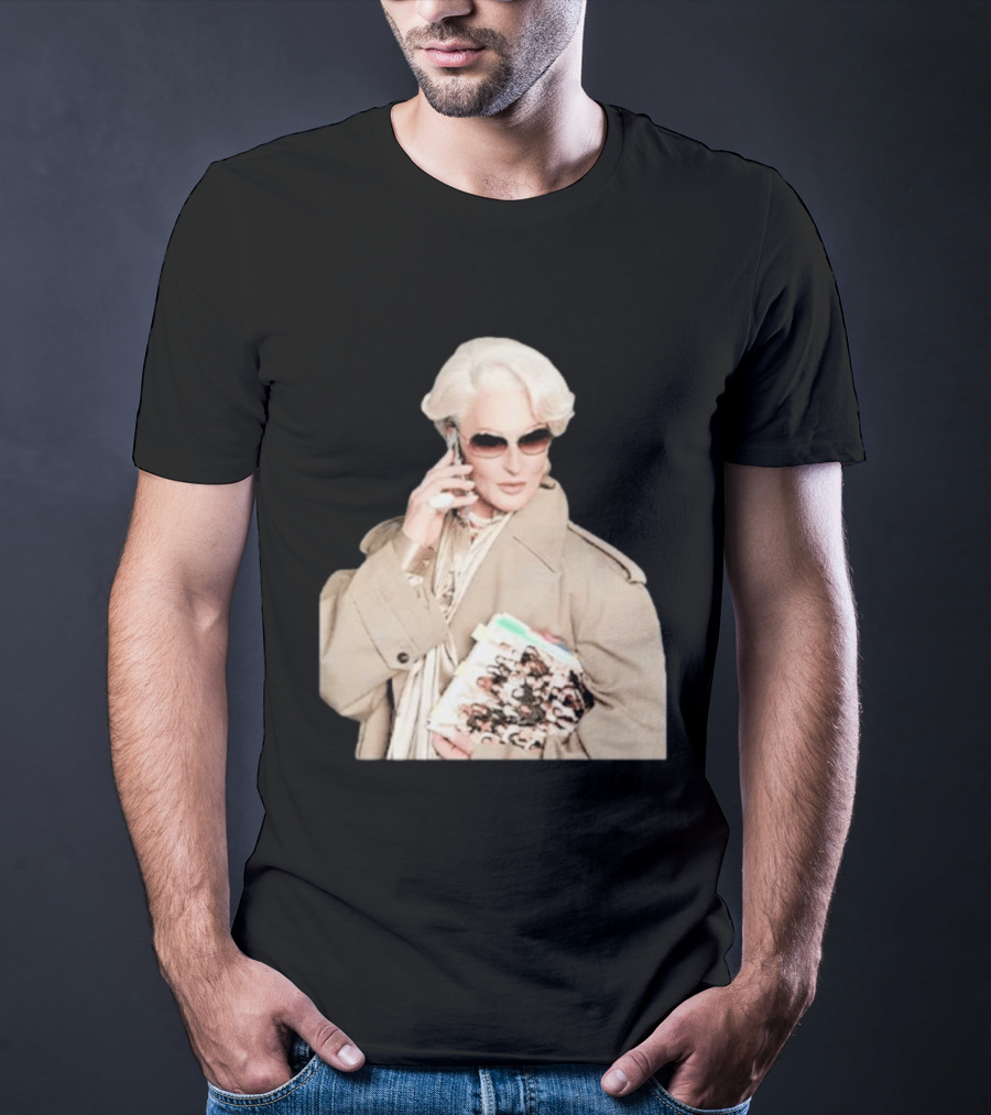 Miranda Priestly Iconic Fashion Boss With Sunglasses And Phone T-Shirt