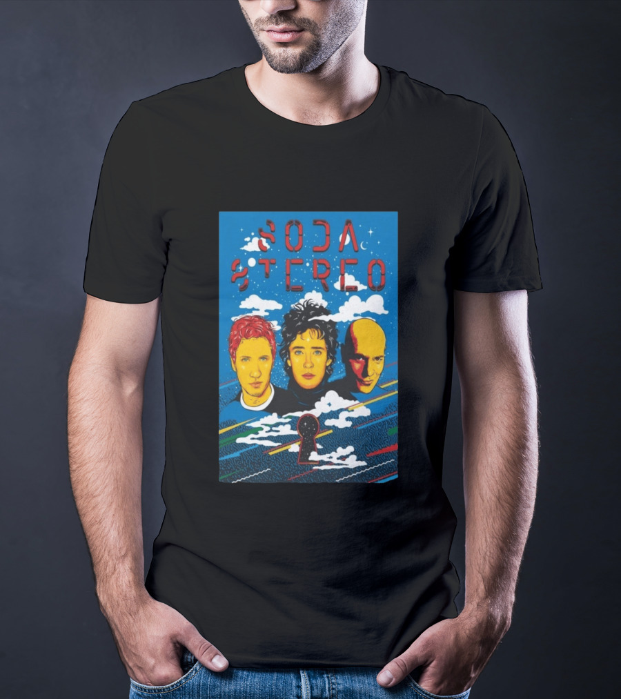 Soda Stereo Band Ecos 2026 Keyhole T-Shirt