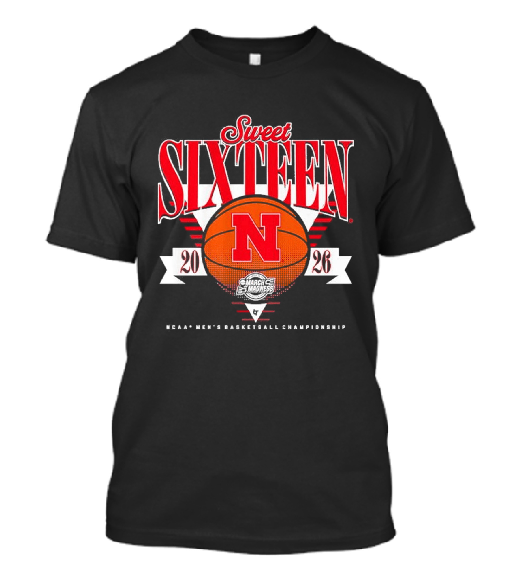 Nebraska Cornhuskers Sweet Sixteen 2026 NCAA Men's Basketball Championship T-Shirt