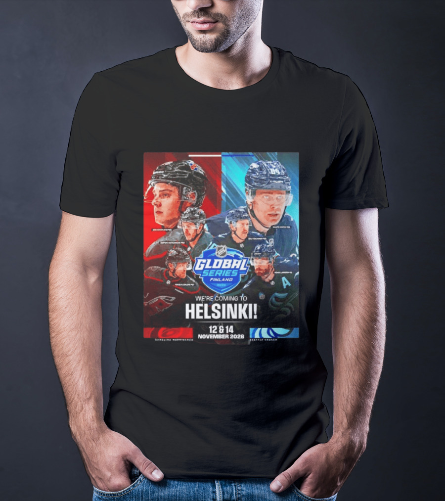 NHL Global Series Finland 2026 Helsinki Carolina Hurricanes Vs Seattle Kraken November 12 14 T-Shirt