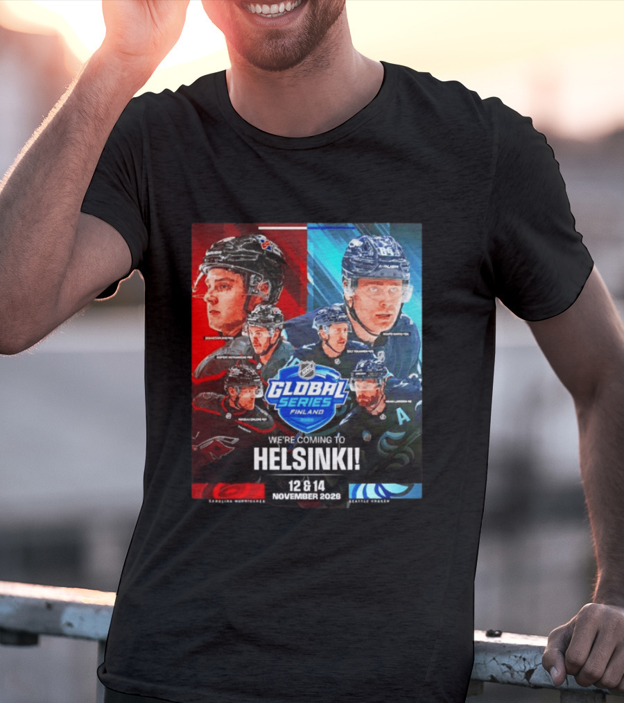 NHL Global Series Finland 2026 Helsinki Carolina Hurricanes Vs Seattle Kraken November 12 14 T-Shirt