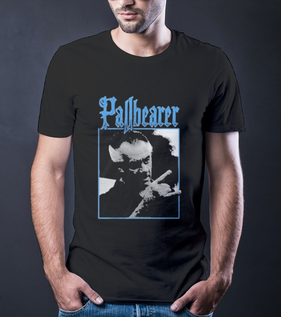 Pallbearer Gothic Font Black And White T-Shirt