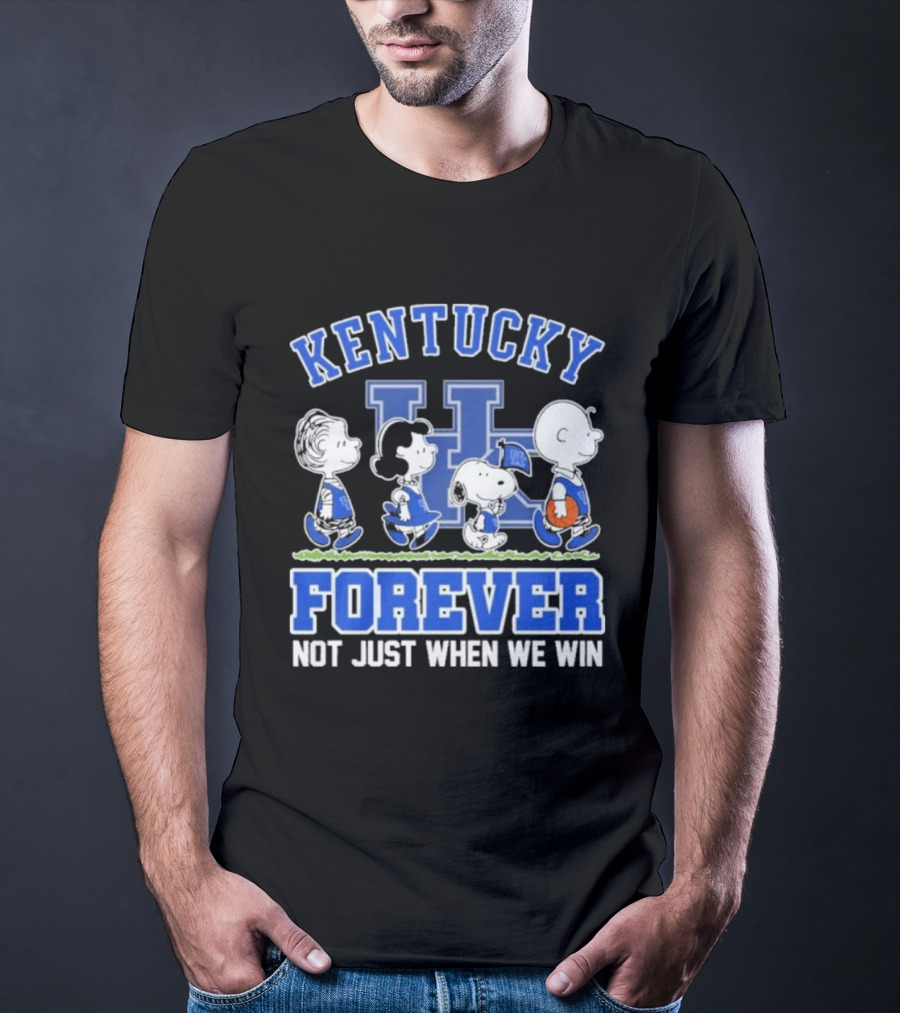 Kentucky Basketball Forever Not Just When We Win Peanuts Characters T-Shirt
