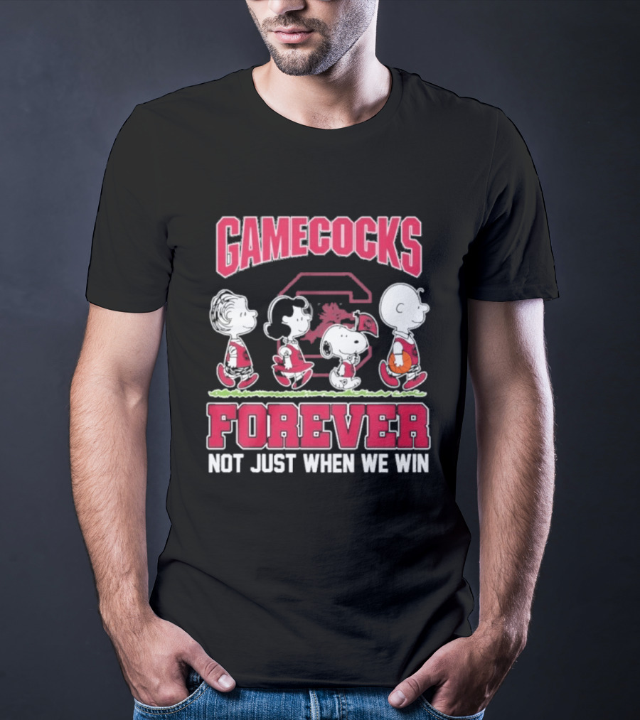 Gamecocks Peanuts Not Just When We Win Forever T-Shirt