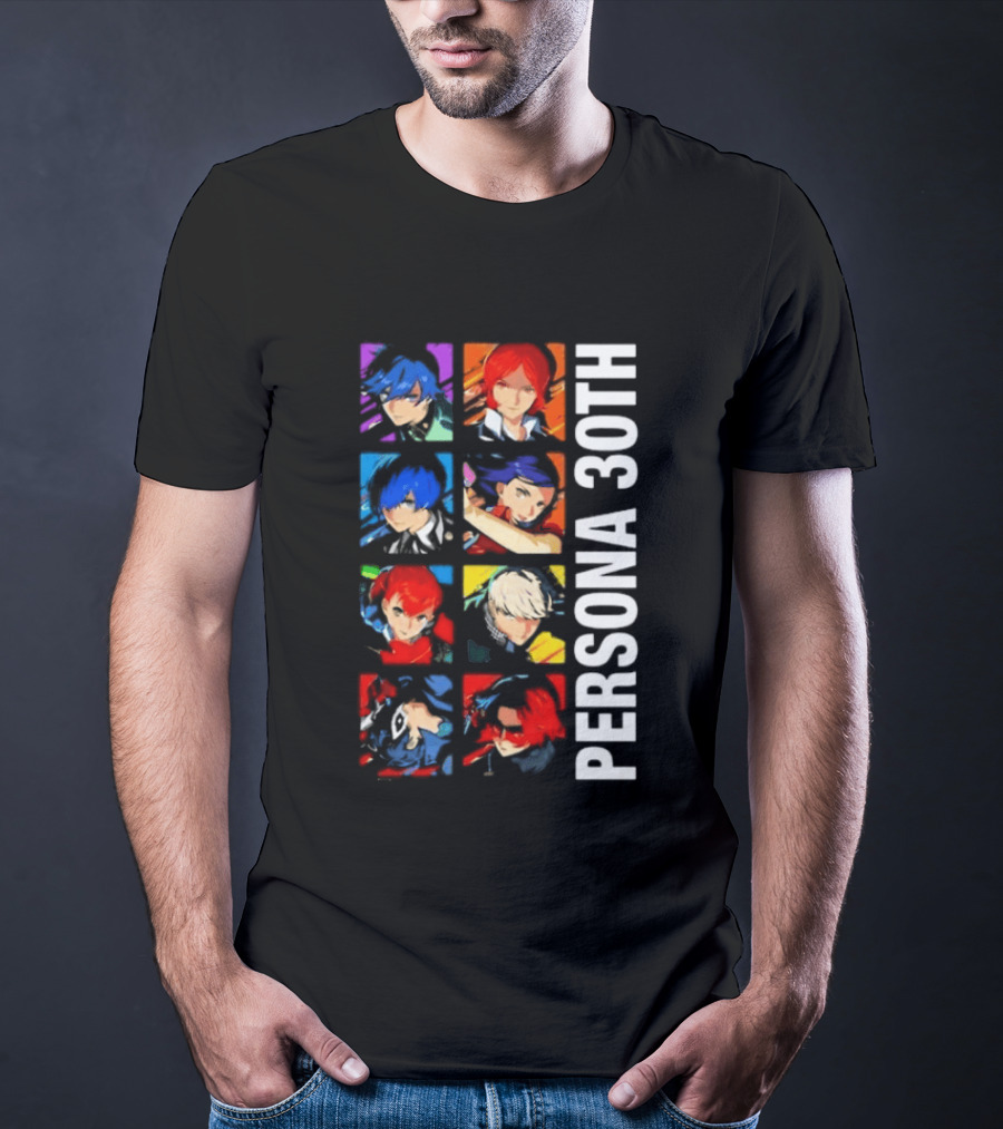 Atlus Persona 30th Anniversary Protagonist Series Legacy Stack T-Shirt