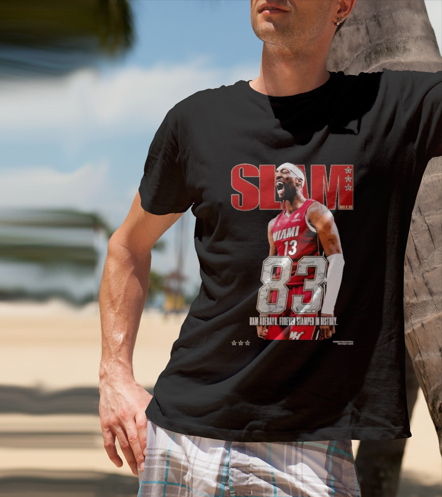 Slam March 2023 Bam Adebayo Miami 83 Points Forever Stamped In History T-Shirt