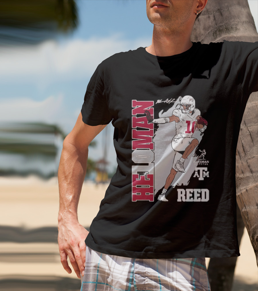 Marcel Reed Texas A&M Aggies Heloman Heisman Pose T-Shirt