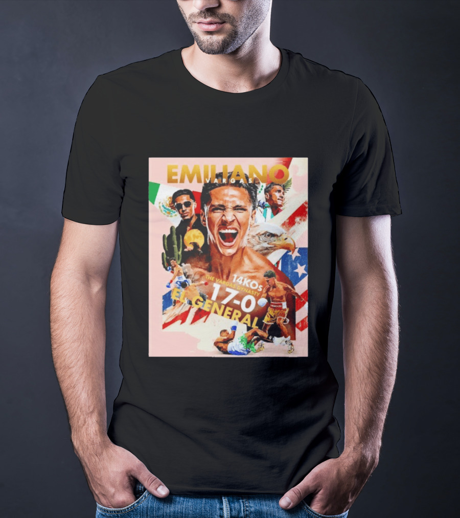 Emiliano Vargas El General 17 0 Boxer The Vargas Dynasty 14 KOs T-Shirt