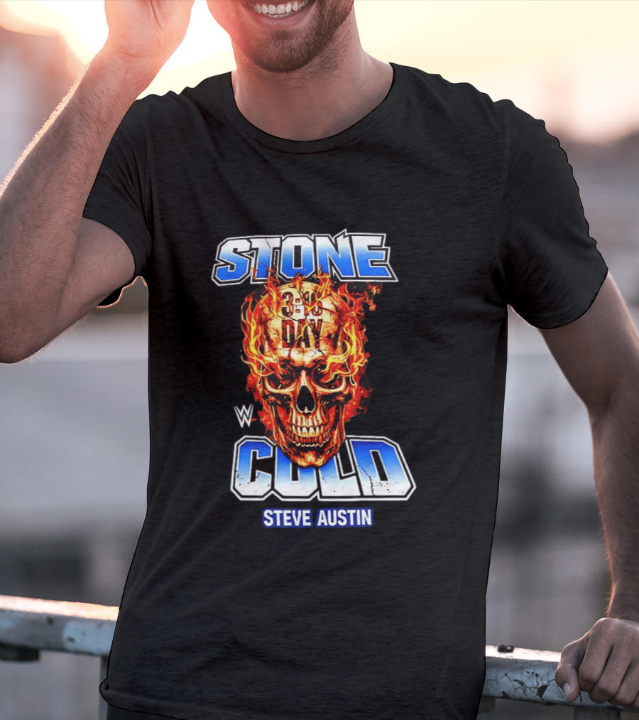WWE Stone Cold Steve Austin 3:16 Day Flaming Skull 2026 T-Shirt