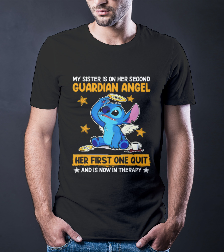 My Sister Is On Her Second Guardian Angel Stitch Therapy T-Shirt