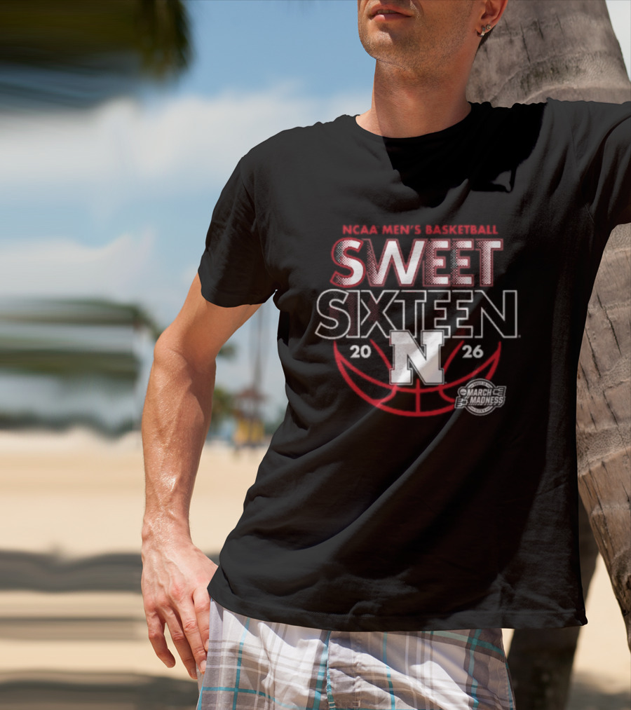 Nebraska Men's Basketball Sweet Sixteen 2026 March Madness T-Shirt