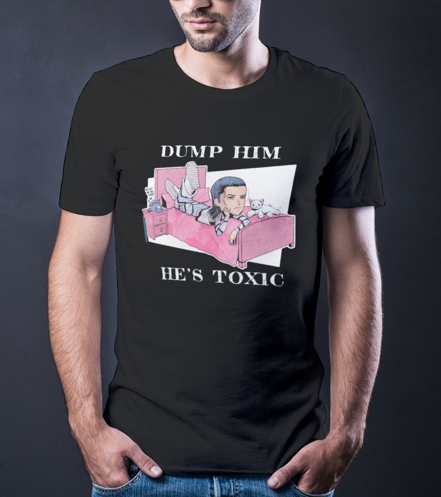 Dump Him He's Toxic Cartoon Kit Wilson WWE T-Shirt