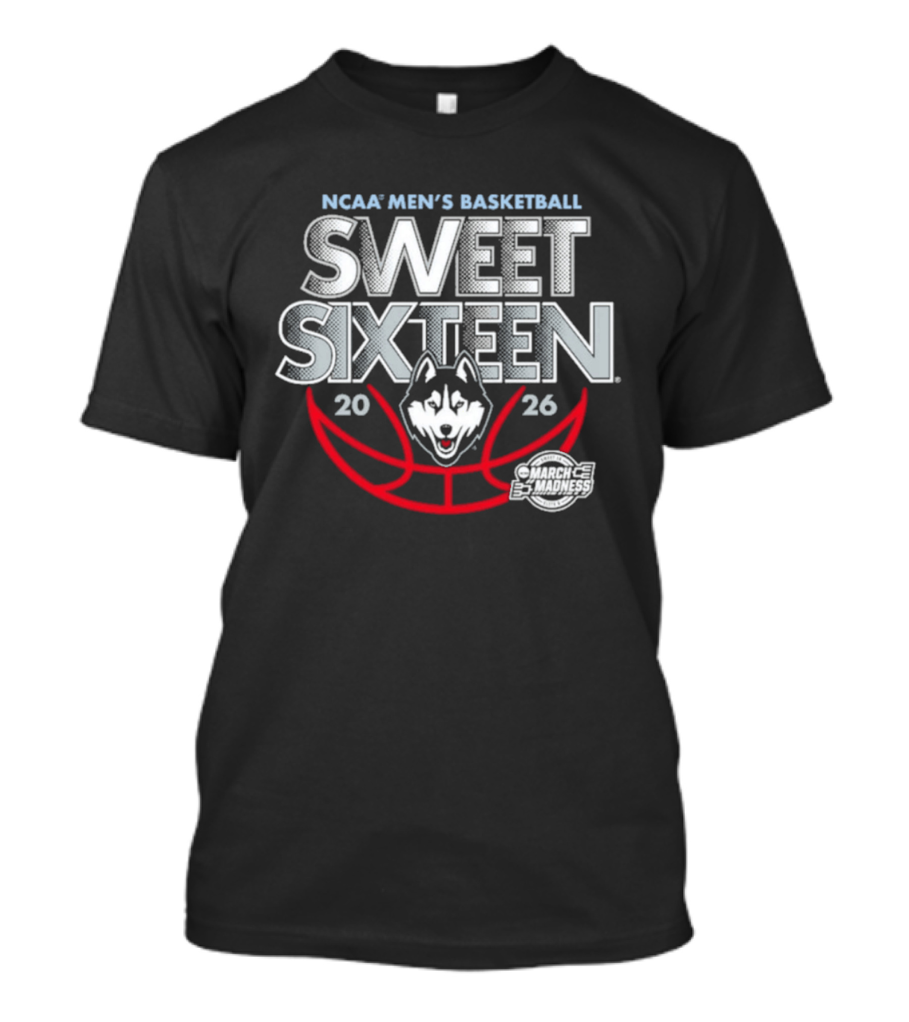 NCAA Men's Basketball Sweet Sixteen 2026 UConn Huskies T-Shirt