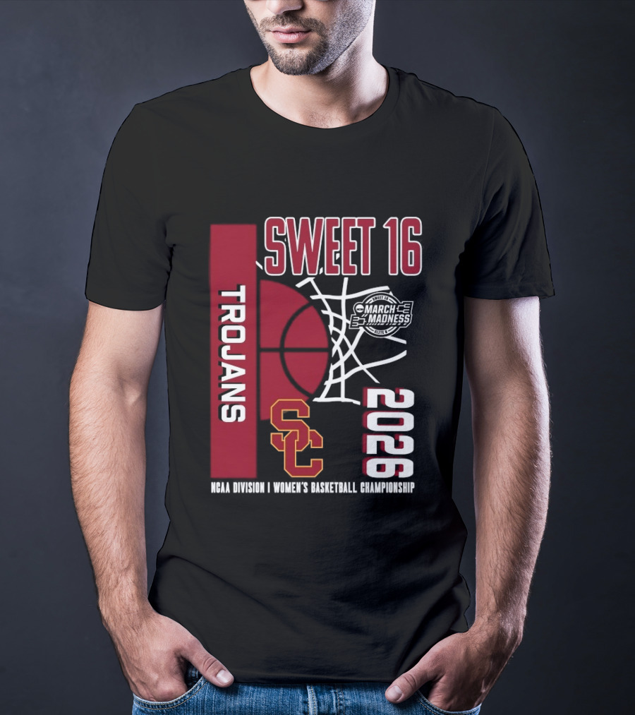 USC Trojans 2026 NCAA Division I Women's Basketball Championship Sweet 16 March Madness T-Shirt