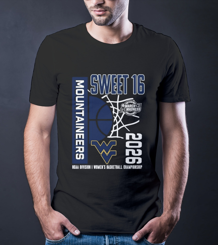 West Virginia Mountaineers 2026 NCAA Women's Basketball Sweet 16 Championship T-Shirt