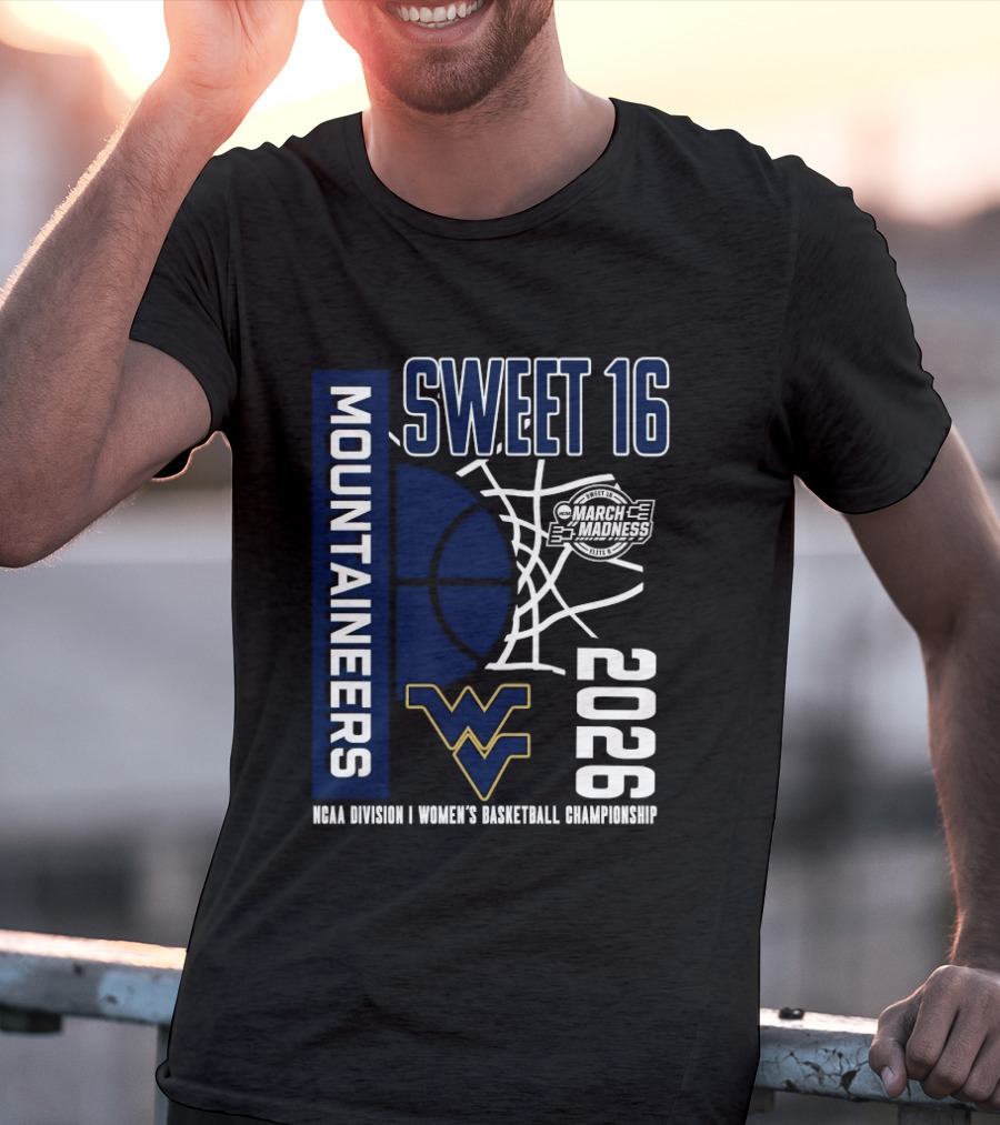 West Virginia Mountaineers 2026 NCAA Women's Basketball Sweet 16 Championship T-Shirt