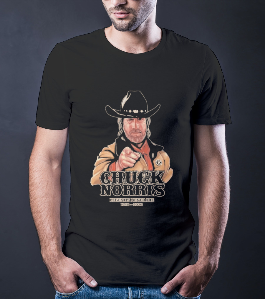 2026 Chuck Norris Legends Never Die 1940 2026 T-Shirt