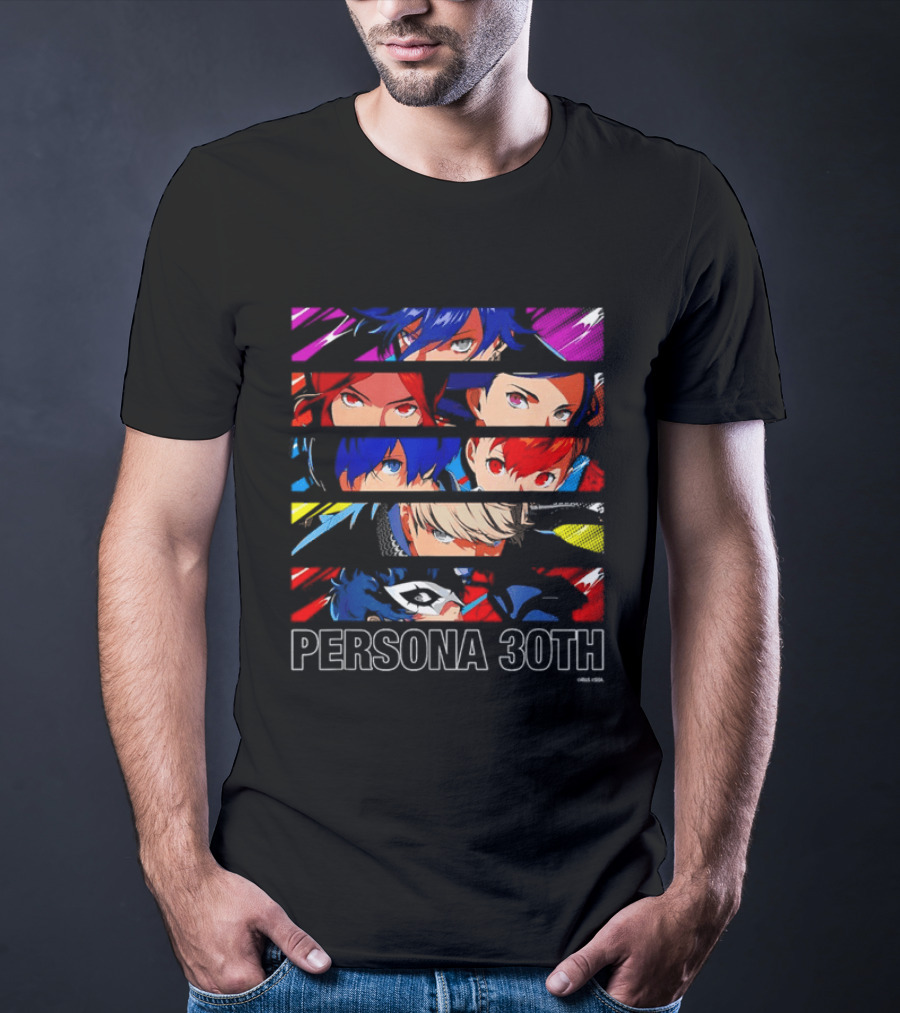 Atlus Persona 30th Protagonist Series Hero Line Up Anniversary Celebration T-Shirt