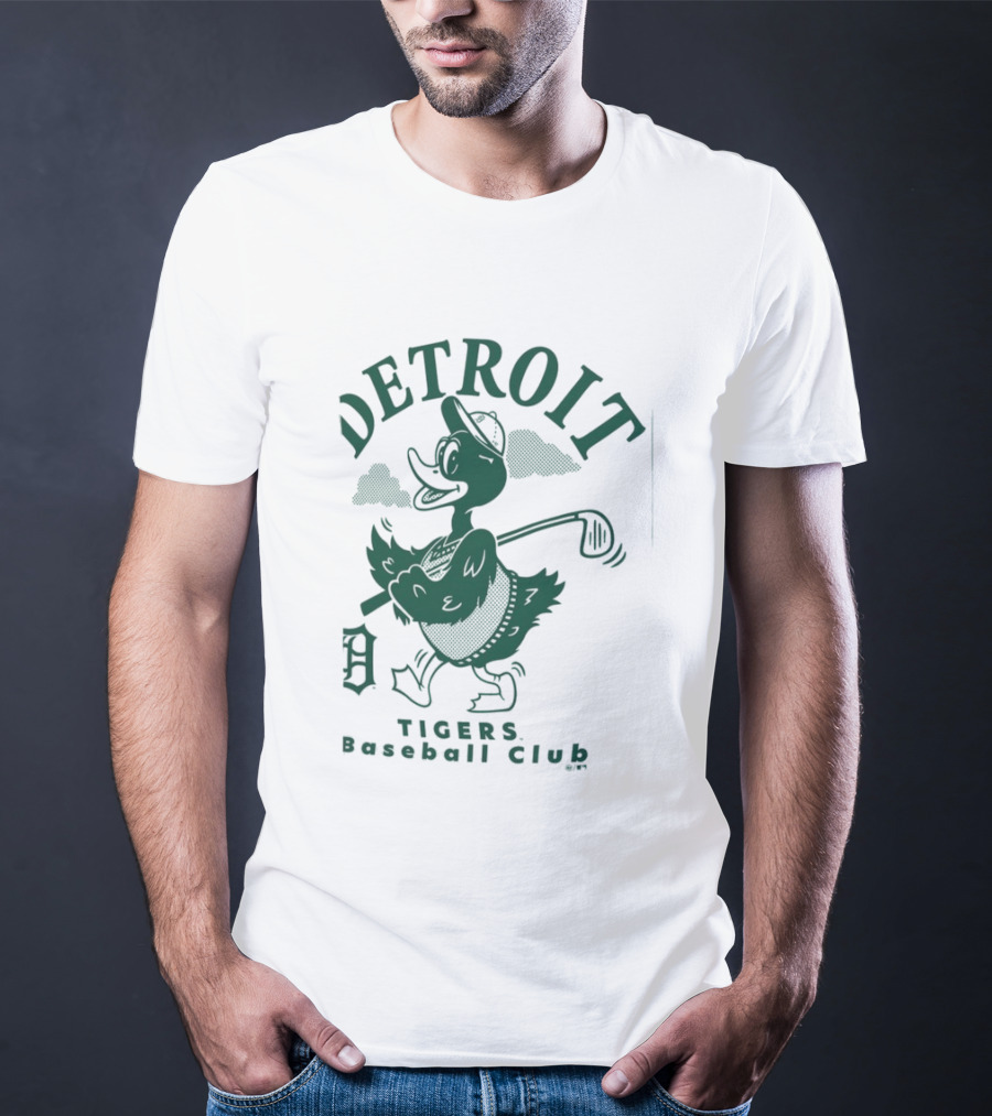 Detroit Tigers Baseball Club Duck Walking T-Shirt