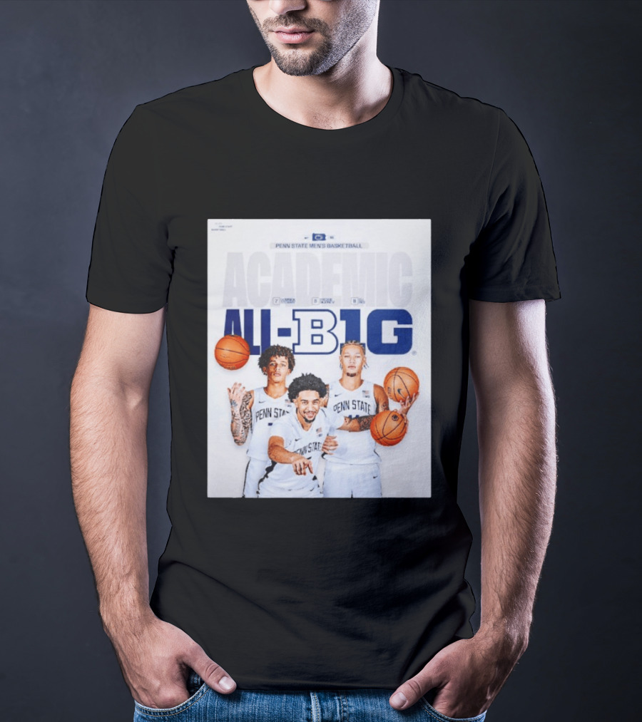 Penn State Men's Basketball Academic All Big Ten Honors 2026 Players T-Shirt