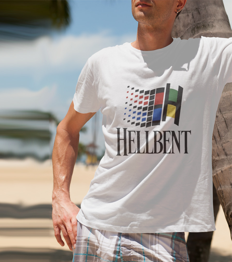 Hellbent Records Retro Pixelated Windows T-Shirt