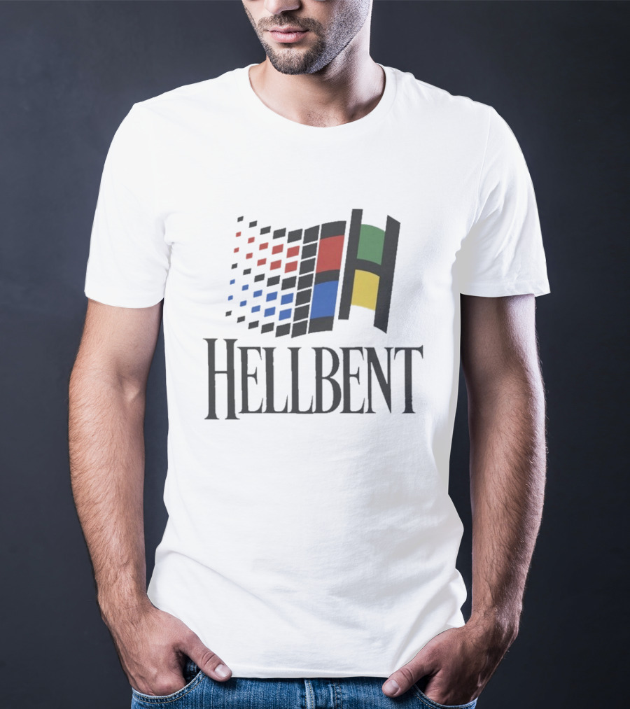 Hellbent Records Retro Pixelated Windows T-Shirt