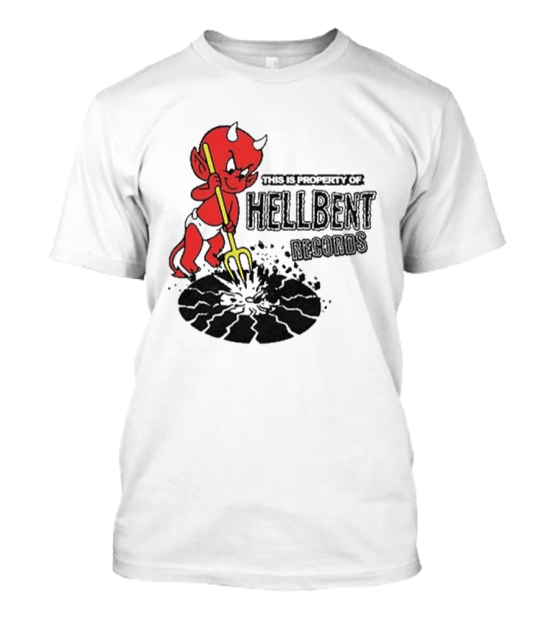 Hellbent Records Mischievous Devil Vinyl Smash T-Shirt