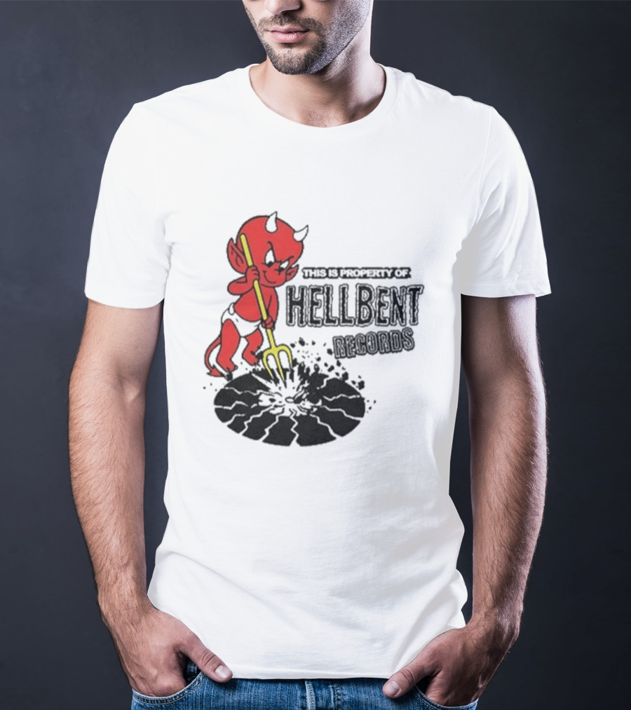 Hellbent Records Mischievous Devil Vinyl Smash T-Shirt