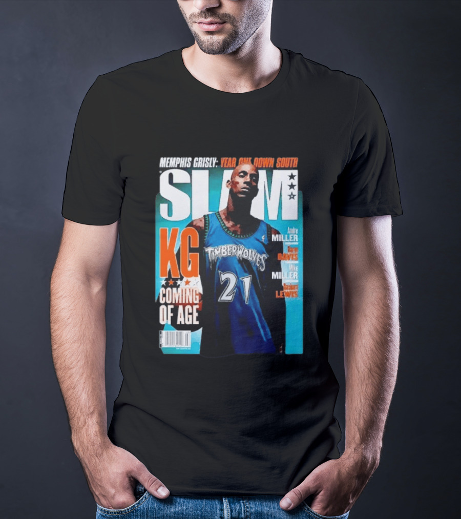 Slam Kevin Garnett Timberwolves Memphis Grisly Year One Down South KG Coming Of Age T-Shirt
