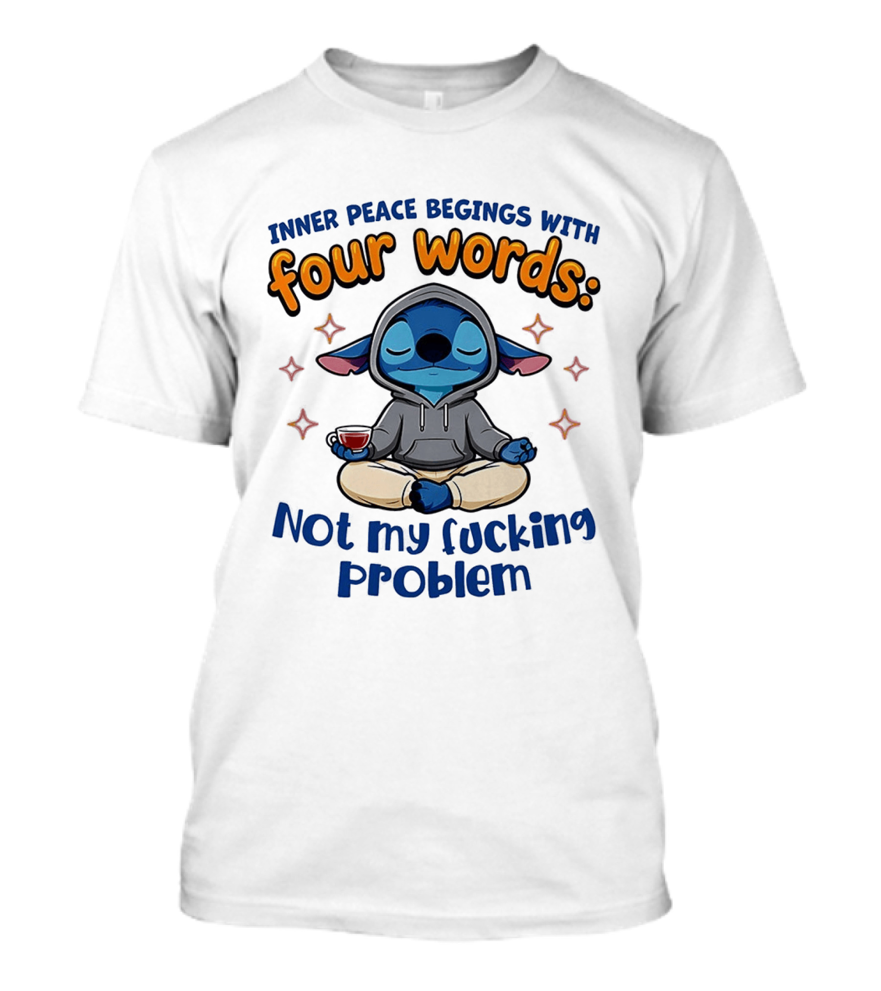 INNER PEACE BEGINS WITH FOUR WORDS NOT MY F<strong></strong>** PROBLEM STITCH T-Shirt
