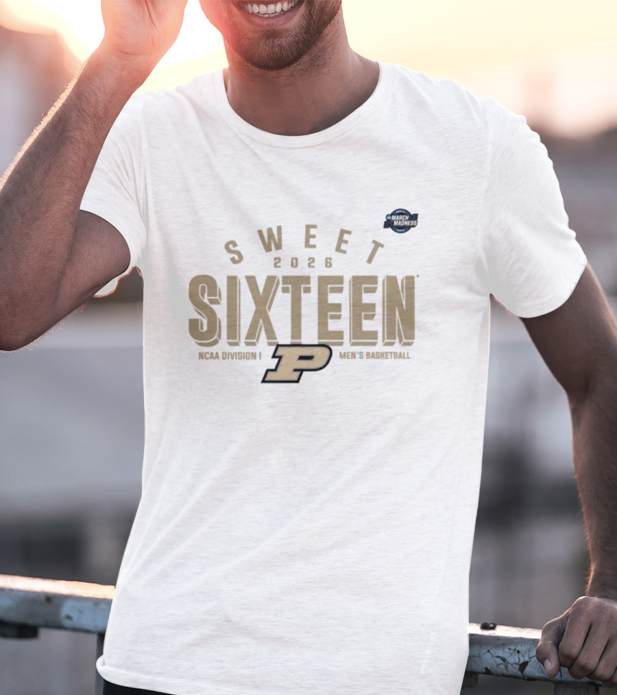 Sweet Sixteen 2026 Purdue NCAA Division I Men's Basketball T-Shirt