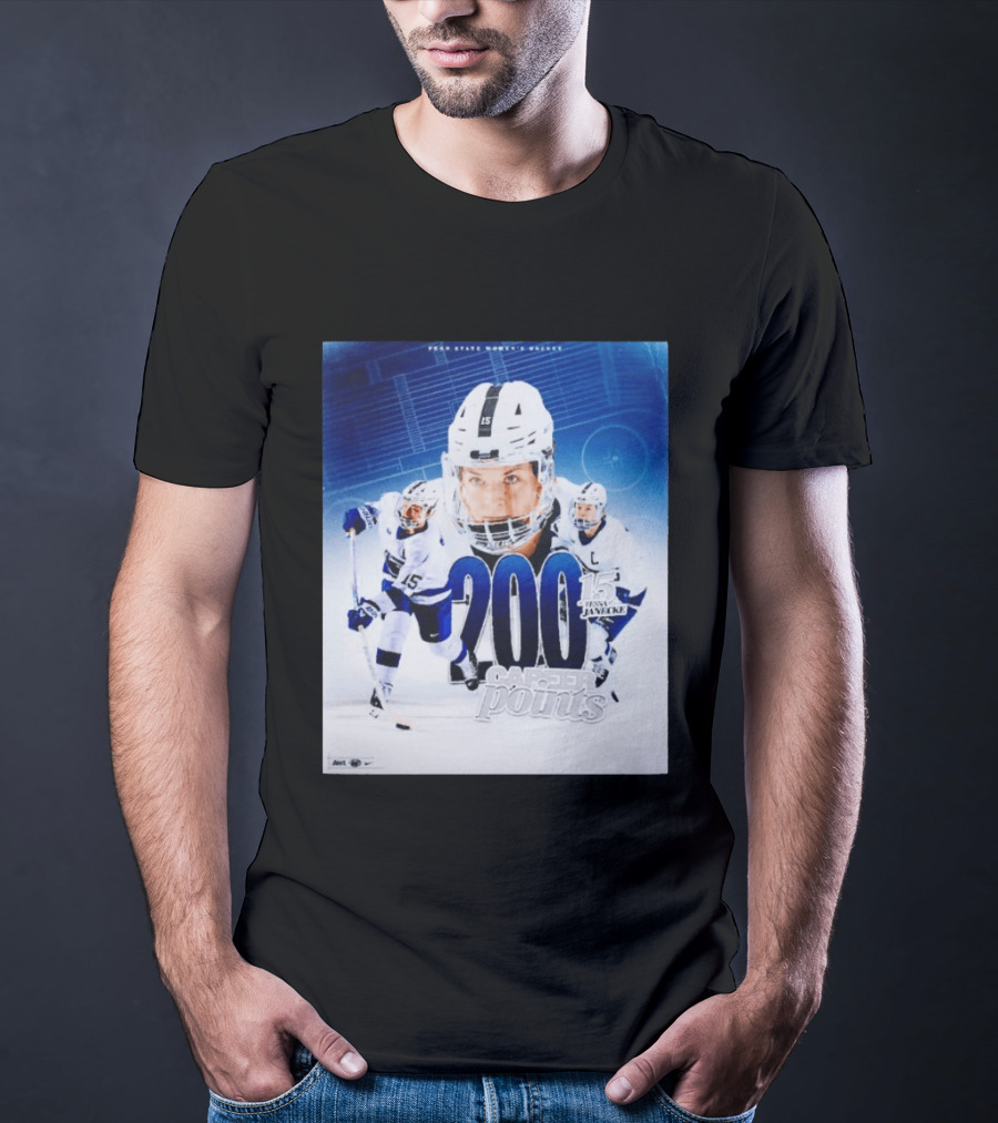 Penn State Women's Hockey Tessa Janecke 200 Career Points T-Shirt